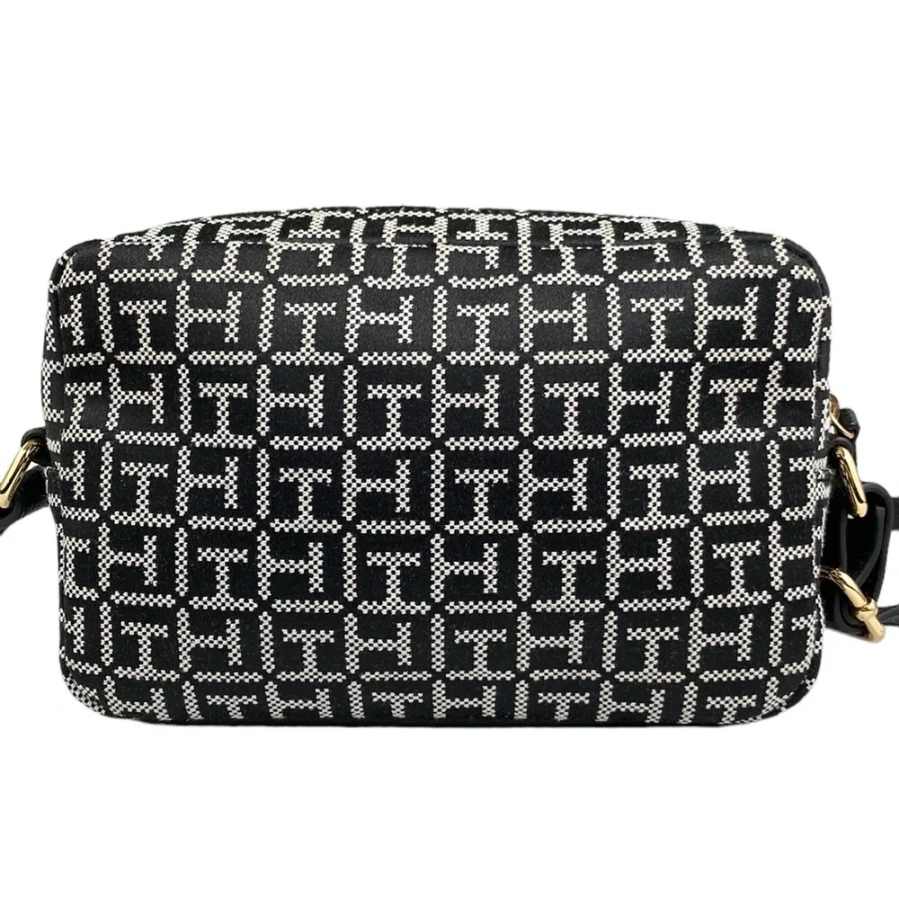 Tommy Hilfiger Black and White Logo Camera Crossbody Bag - Picture 9 of 16